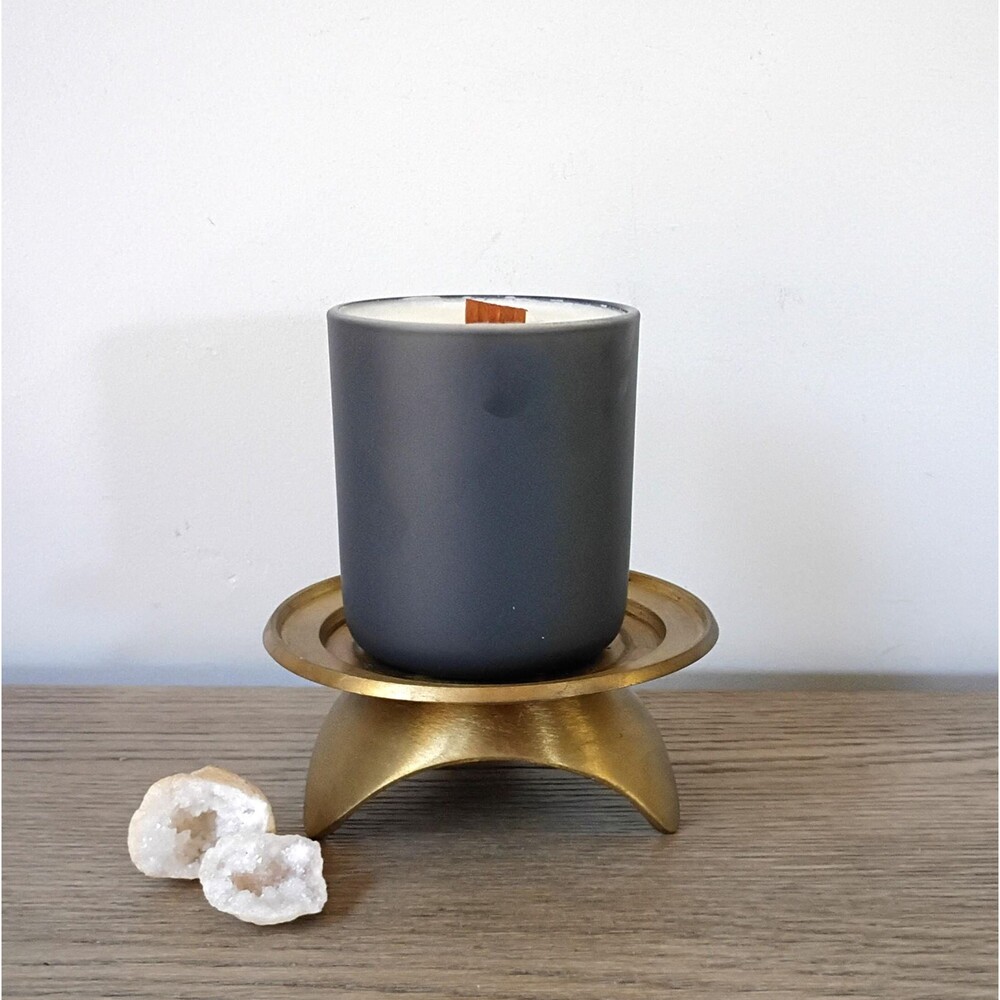 Vintage Solid Brass Pillar Candle Holder Brass Plant Stand Brass Riser
